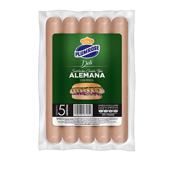 SALCHICHAS PLUMROSE 450 G ALEMANA DELI