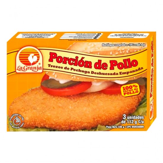 PORCION LA GRANJA DE POLLO EMPAN 20/3/112 GR