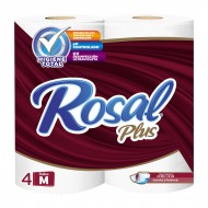 PAPEL HIG ROSAL PLUS 4ROLL 300HOJAS VINOTINTO