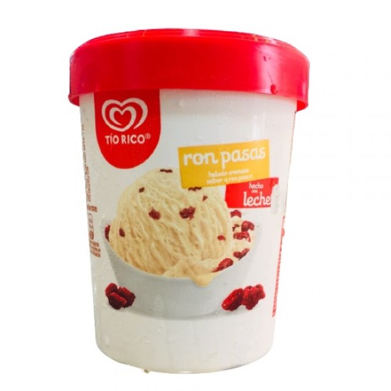 HELADO TIO RICO 850 ML RON PASAS