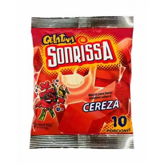 GELATINA SONRISSA 132GR FOIL CEREZA
