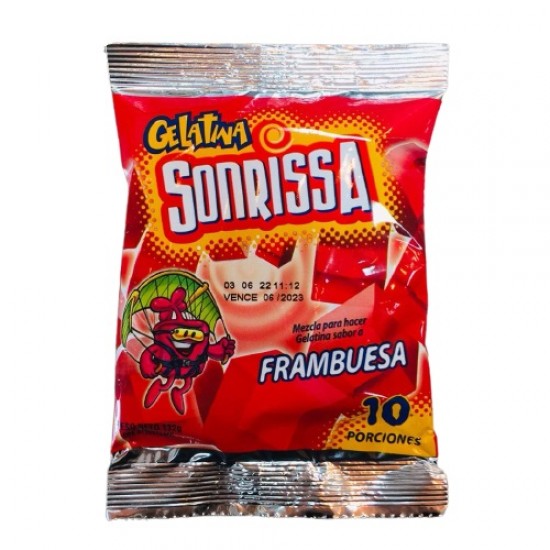 GELATINA SONRISSA 132GR FOIL FRAMBUESA