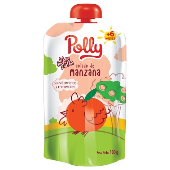 COLADO POLLY 100GR MANZANA POUCH