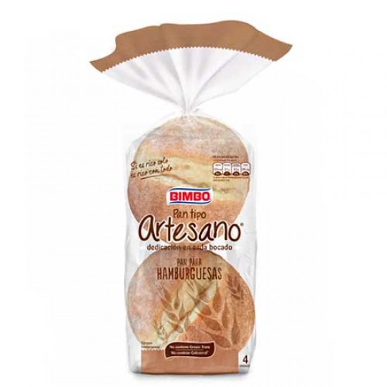 PAN HAMBURGUESA BIMBO 400GR ARTESANO