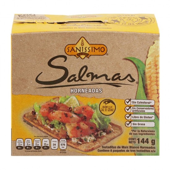 GALLETAS SANISSIMO 144GR SALMAS HORNEADAS