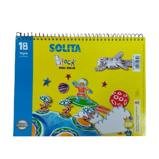 BLOCK DE DIBUJO SOLITA 18H ESPIRAL