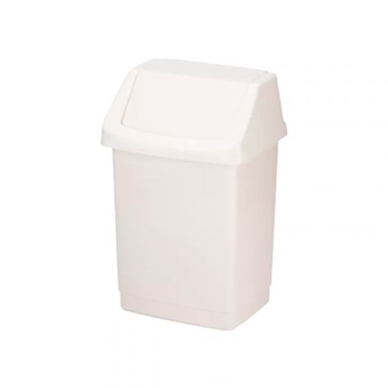 PAPELERA ELEGANCE MEDIANA C/TAPA C/BEIGE