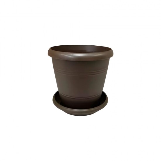 MATERO MANAPLAS ELEGANCE C/PLATO MARRON 25CM
