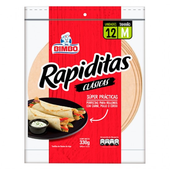 TORTILLA BIMBO 330GR DE TRIGO