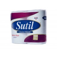 PAPEL HIG SUTIL 4ROLLL 500HOJAS