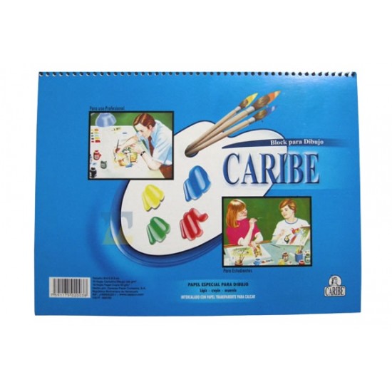 BLOCK DE DIBUJO CARIBE 18H ESPIRAL