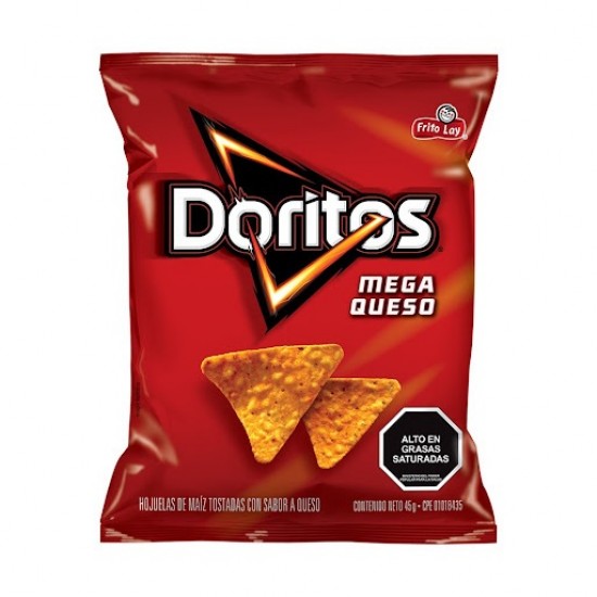 SNACK DORITOS X 12UND 45GR MEGA QUESO