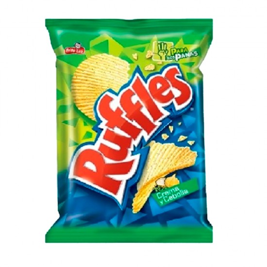 PAPAS RUFFLES 122GR CREMA Y CEBOLLA