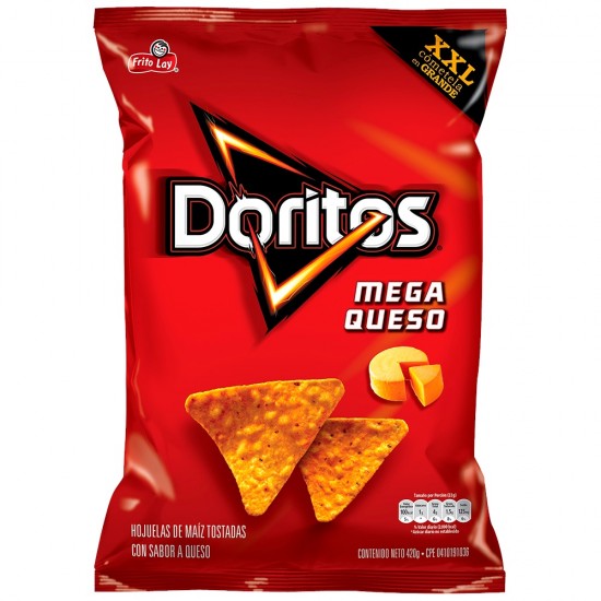 SNACK DORITOS 420GR XXL MEGA QUESO