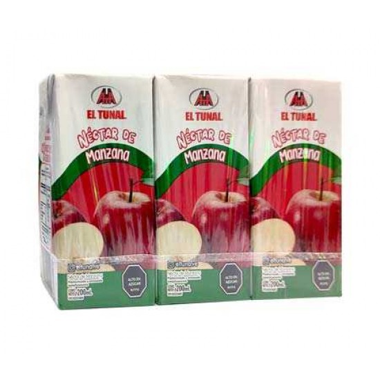 NECTAR EL TUNAL 200ML MANZANA TRIPACK