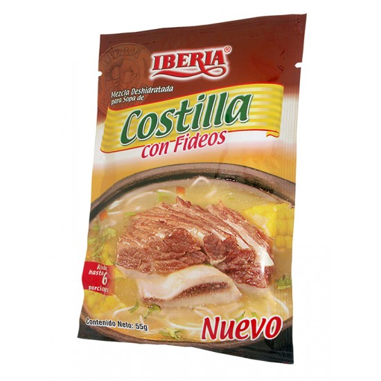 SOPA IBERIA 55GR COSTILLA CON FIDEO