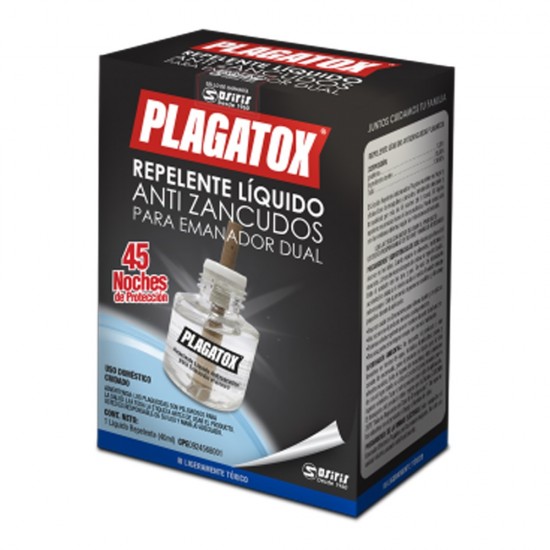 REPELENTE PLAGATOX LIQUIDO P/EMANADOR DUAL