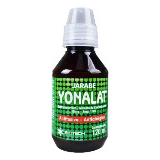 YONALAT 15MG 3MG 5ML X 120ML JBE DEXTROMETORFANO CLORFE BIOTECH