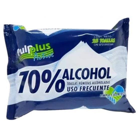 TOALLAS HUMEDAS PULPLUS 25UND ANTIBACTERIALES