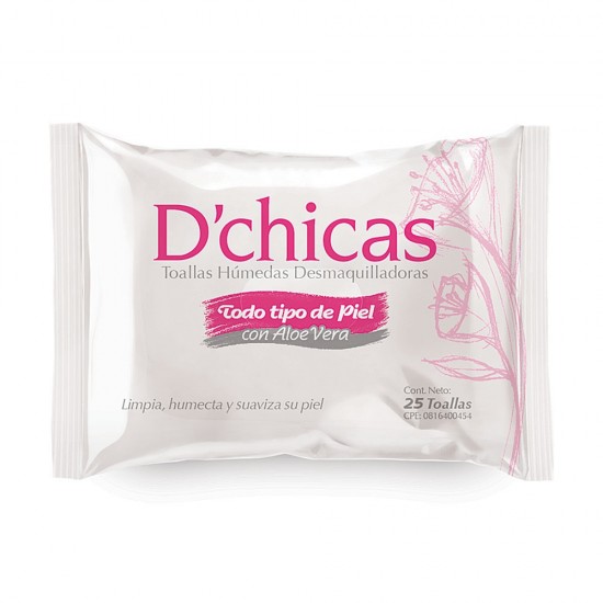 TOALLAS DESMAQ D CHICAS 25UND ALOE VERA