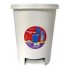 PAPELERA PEDAL BIN CREMA  ALFA REF 2012