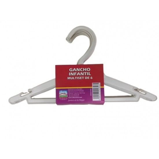 GANCHO INFANTIL MULTI SET DE 6