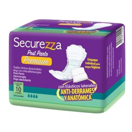 TOALLA SANIT SECUREZZA 10UND POSTPART PREM
