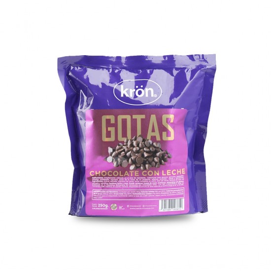 GOTAS DE CHOCOLATE KRON 250GR CON LECHE