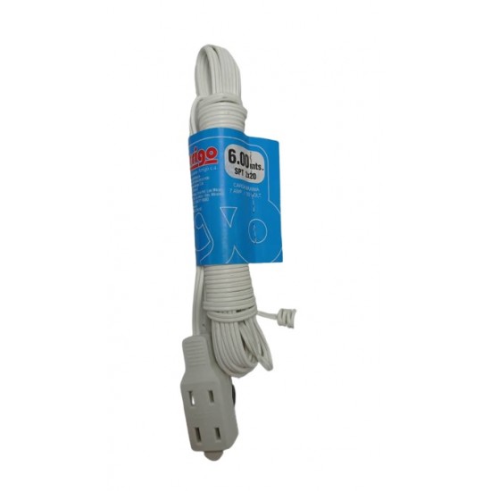 EXTENSION ARRIGO 2X20AWG 6.00MT BLANCA