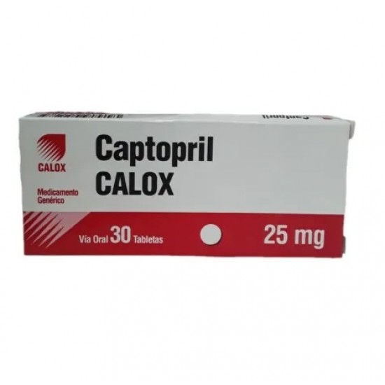 CAPTOPRIL 25MG X 30 TABLETAS CALOX