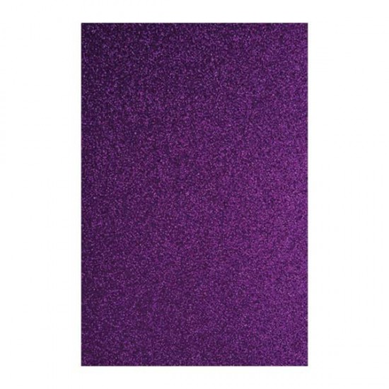 FOAMI MIL COLORES ESCARCHADO MORADO CARTA