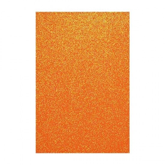 FOAMI MIL COLORES ESCARCHADO NARANJA CARTA