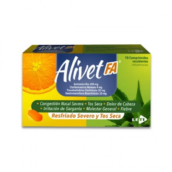ALIVET FA 650MG X 10COMP LETI