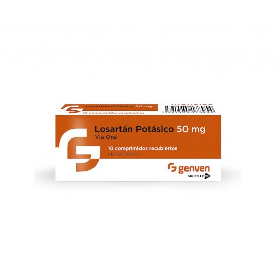 LOSARTAN POTASICO 50MG X 10COMP GENVEN