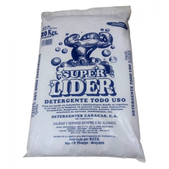 DETERGENTE SUPER LIDER 20KG POLVO