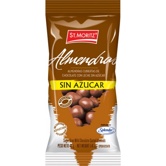 CHOCOLATE ST MORITZ 40G GRAGEADO ALMENDRAS LECHE S/A