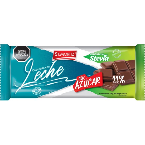 CHOCOLATE ST MORITZ 100GR LECHE S A***