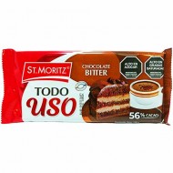 CHOCOLATE ST MORITZ 100GR TODO USO 56% BITTER***