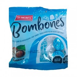 BOMBONES ST MORITZ 120GR FOIL G/AVELLANA DOMO