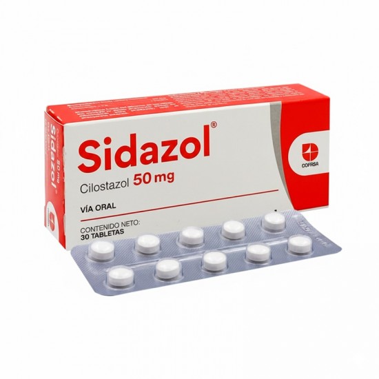 SIDAZOL 50MG X 30TABL CILOSTAZOL COFASA