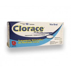 CLORACE 500MG 4MG X 10TAB ACETAM CLOFER COFASA