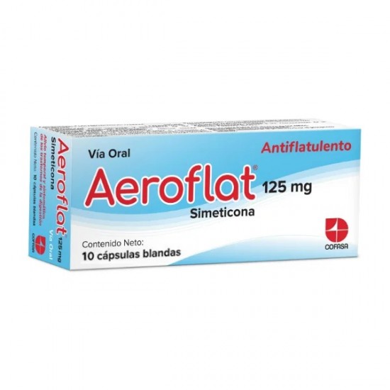 AEROFLAT 125MG X 10CAPS SIMETICONA COFASA