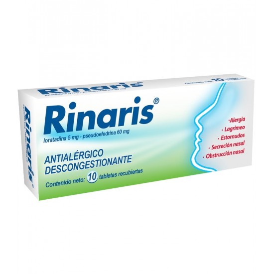 RINARIS 5MG 60MG X 10TAB FARMA