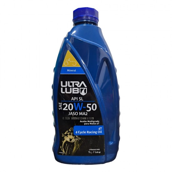 ACEITE ULTRA LUB 1LT 20W50 MINERAL 4T