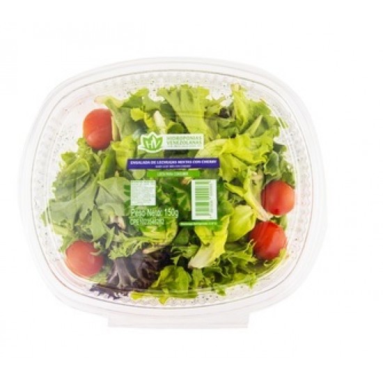 ENSALADA LECHUGA  HIDROPONIAS 150GR C/CHERRY MIXTA
