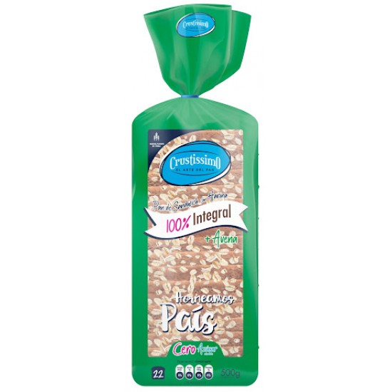 PAN SANDWICH CRUSTISSIMO 500G INTEGRAL AVENA