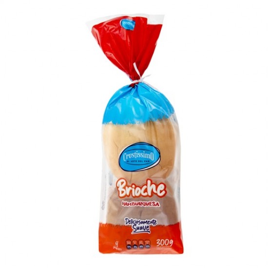 PAN HAMBURGUESA CRUSTISSIMO 300GR BRIOCHE