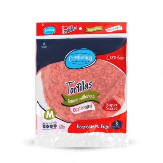 TORTILLA CRUSTISSIMO 220GR TOMATE INTEG