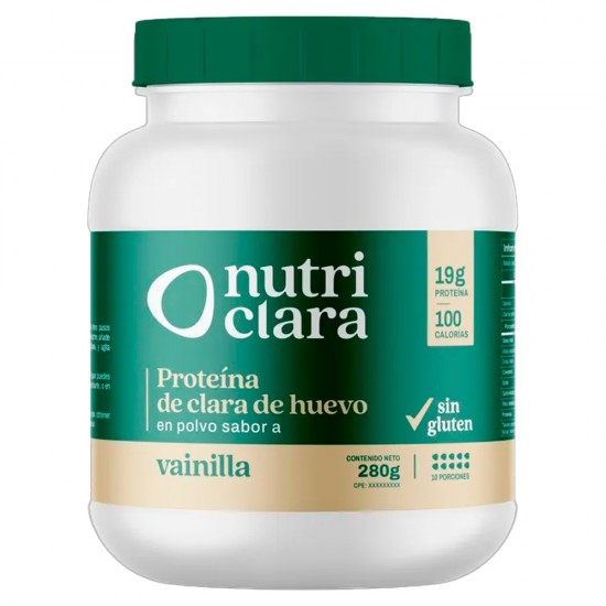 PROTEINA DE CLARA DE HUEVO NUTRICLARA 280GR VAINILLA