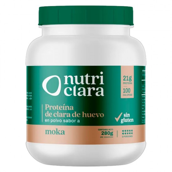 PROTEINA DE CLARA DE HUEVO NUTRICLARA 280GR MOKA